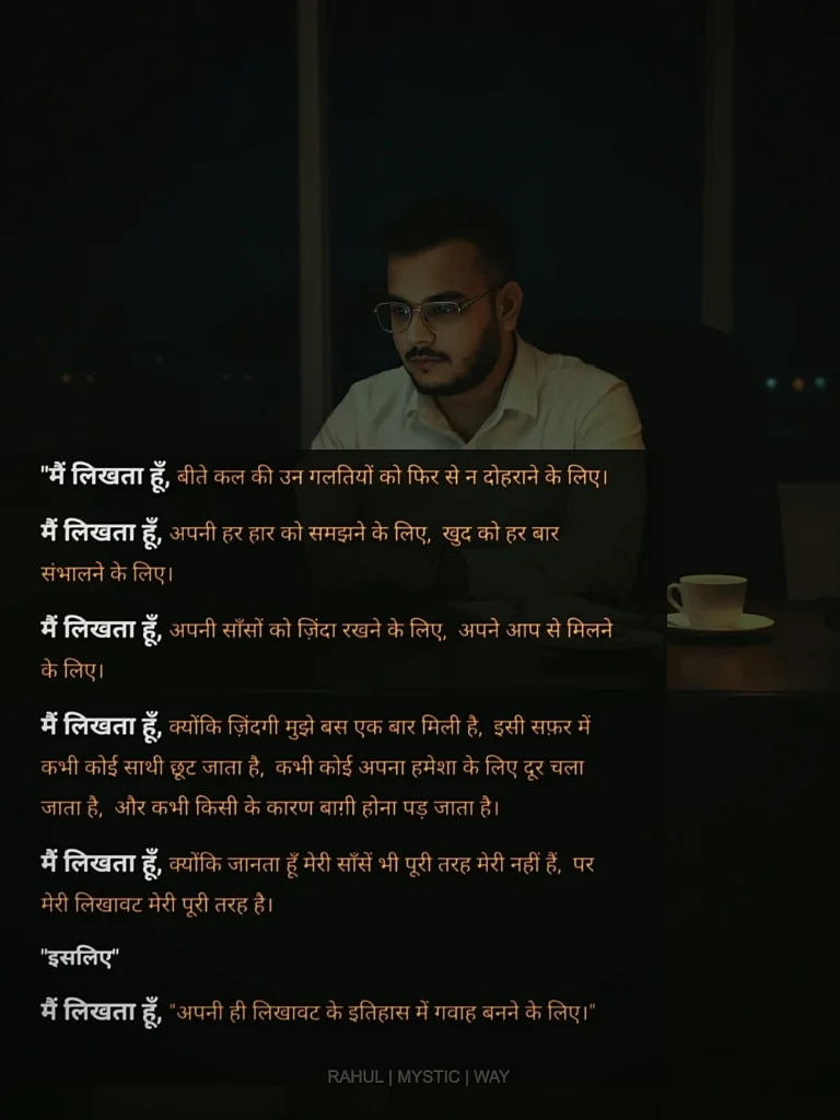 Meri Likhawat Meri Gawaahi – zindagi, khamoshi aur likhe gaye jazbaaton ki sachchi tasveer - Rahul Mystic Way